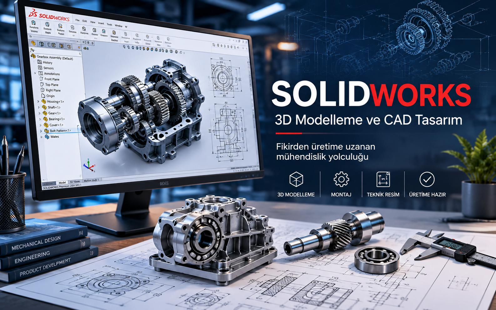 SolidWorks Nedir? Mekanik Tasarımda 3D Modelleme ve CAD Kullanımı